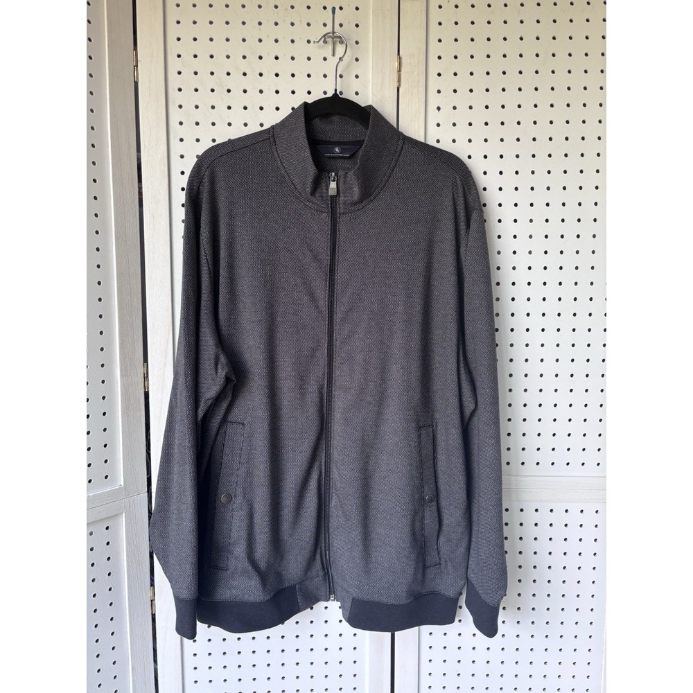 Hart Schaffner Marx Full Zip Bomber Jacket Men's Dark Gray Size XL 100% Cotton